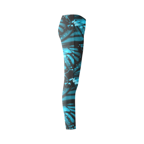 Blue Butterfly Wings Cassandra Women's Leggings (Model L01)