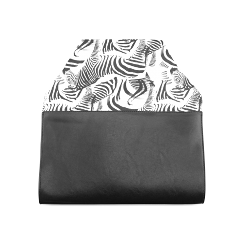 Black & White Stripes Clutch Bag (Model 1630)