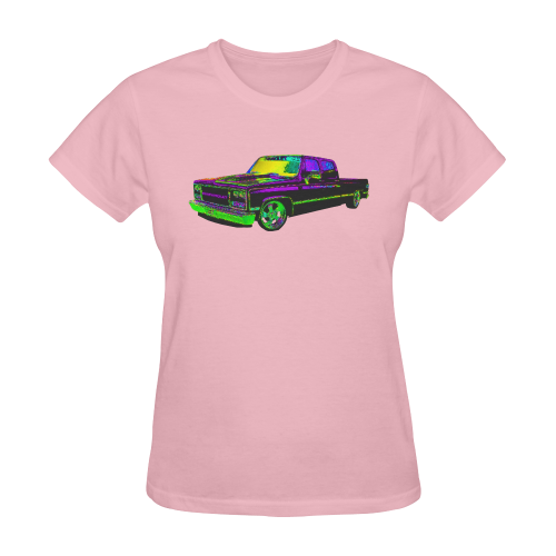 1988 CHEVROLET SILVERADO CREW CAB PURPLE Sunny Women's T-shirt (Model T05)