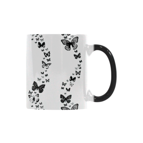 Black Butterflies Custom Morphing Mug