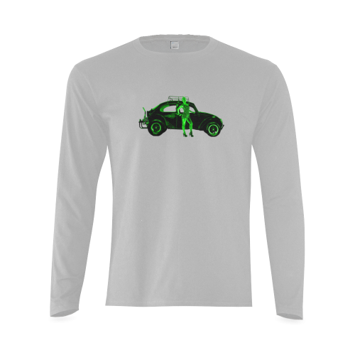 1970 Volkswagen Beetle Green BAJA Sunny Men's T-shirt (long-sleeve) (Model T08)