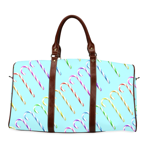 Candy Canes Waterproof Travel Bag/Large (Model 1639)