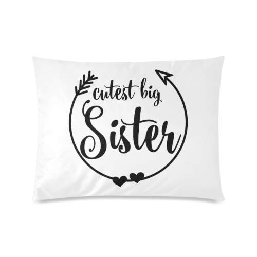 Cutest Big Sister Custom Picture Pillow Case 20"x26" (one side)