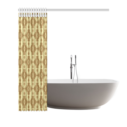 Earth Gold geometric Shower Curtain 66"x72"