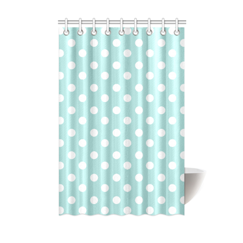 Light Blue Polka Dots Shower Curtain 48"x72"