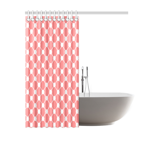 Coral Trellis Dots Shower Curtain 60"x72"