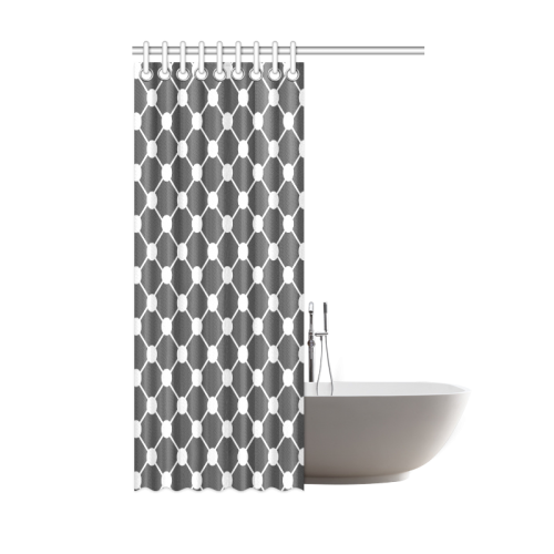 Charcoal Trellis Dots Shower Curtain 48"x72"