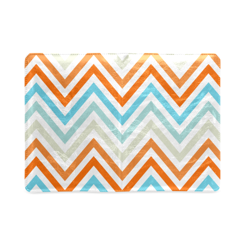 Aqua Orange Chevron Custom NoteBook A5