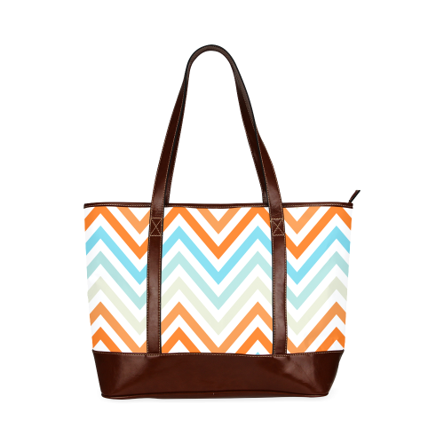 Aqua Orange Chevron