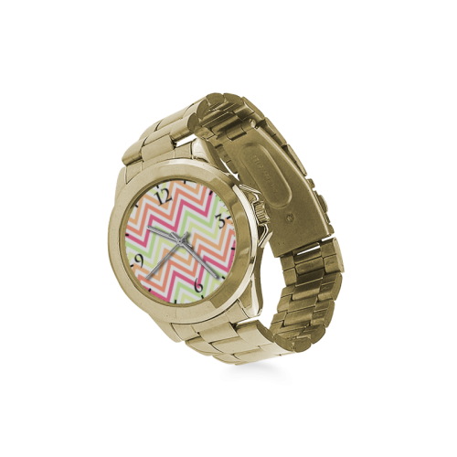 Chic Chevron Custom Gilt Watch(Model 101)