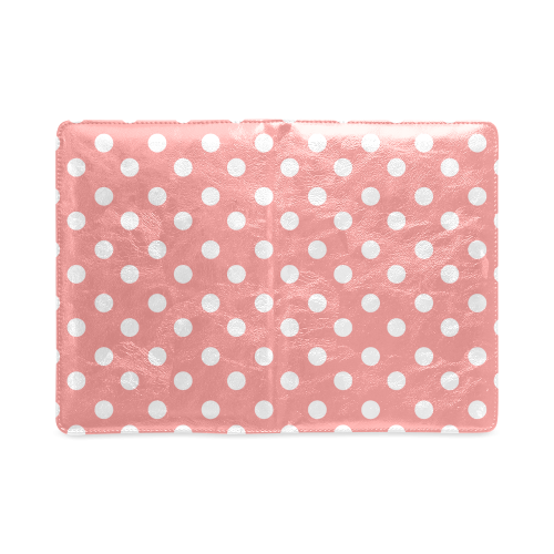 Coral Pink Polka Dots Custom NoteBook A5