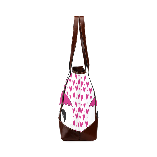 Romantic Couple With Hearts Tote Handbag (Model 1642)