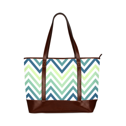 Teal Blue Mint Chevron