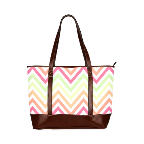 Chic Chevron Tote Handbag (Model 1642)