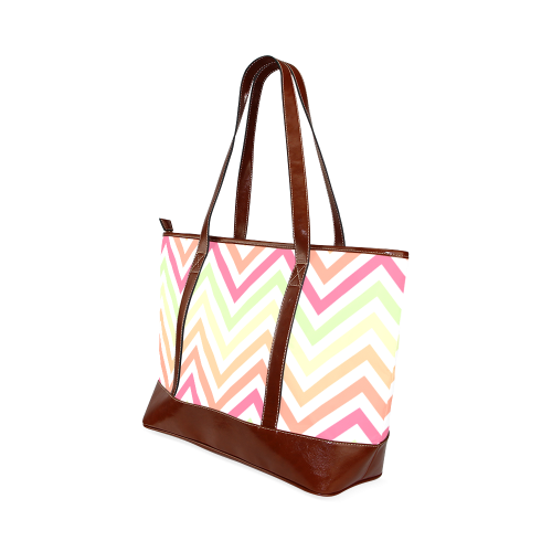 Chic Chevron Tote Handbag (Model 1642)