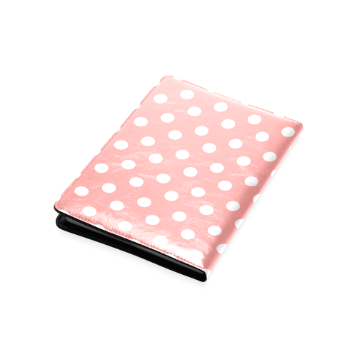 Coral Pink Polka Dots Custom NoteBook A5