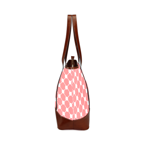 Coral Trellis Dots Tote Handbag (Model 1642)