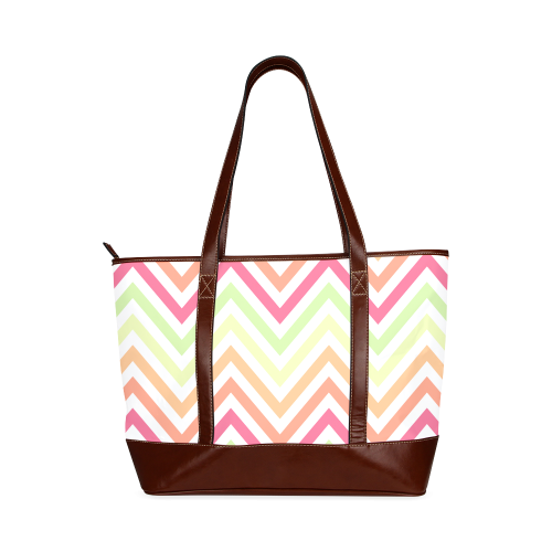 Chic Chevron Tote Handbag (Model 1642)