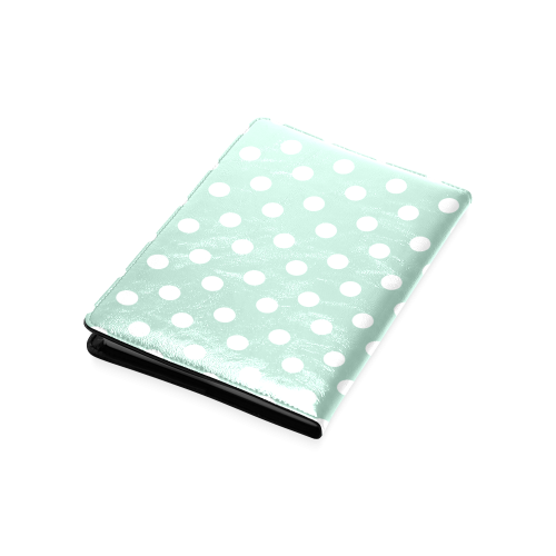 Aqua Polka Dots Custom NoteBook A5