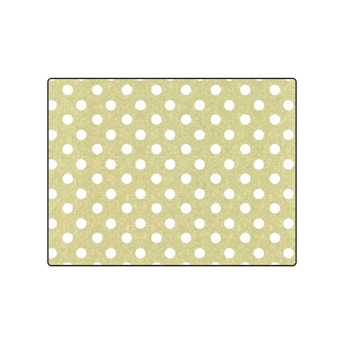 Olive Polka Dots Blanket 50"x60"