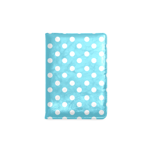 Cyan Polka Dots Custom NoteBook A5