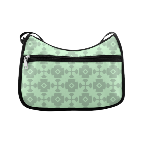 Mint Green Geometric Tile Pattern Crossbody Bags (Model 1616)