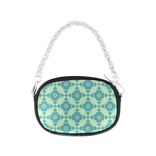 Teal Mint Geometric Tile Pattern