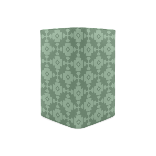 Green Geometric Tile Pattern Women's Leather Wallet (Model 1611)