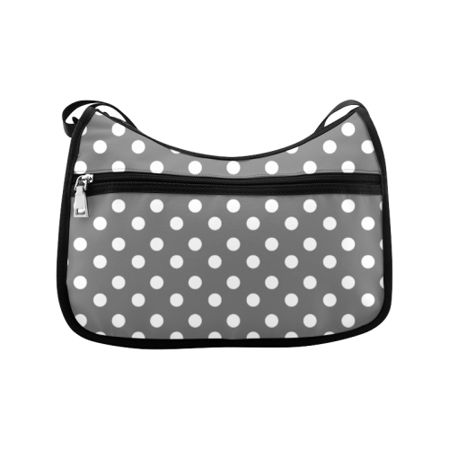 Gray Polka Dots Crossbody Bags (Model 1616)