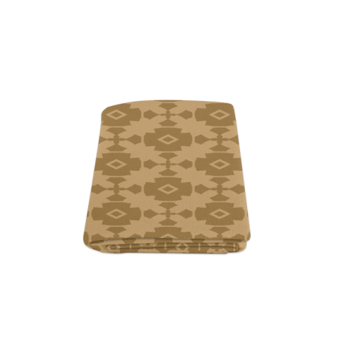 Dark tan Geometric Tile Pattern Blanket 50"x60"