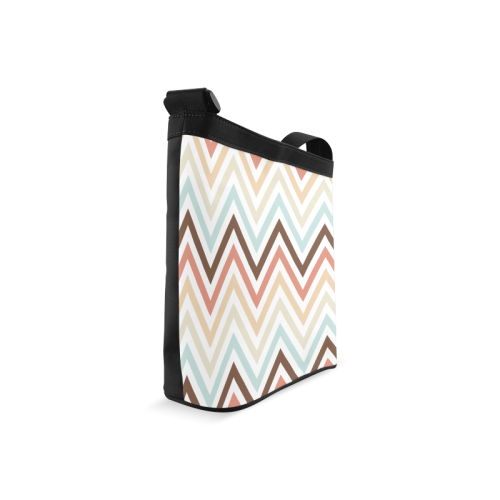 Choco Latte Chevron Crossbody Bags (Model 1613)