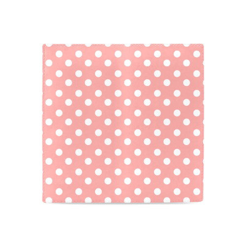 Coral Pink Polka Dots Women's Leather Wallet (Model 1611)