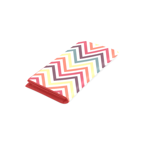 Colorful Modern Chevron Women's Leather Wallet (Model 1611)