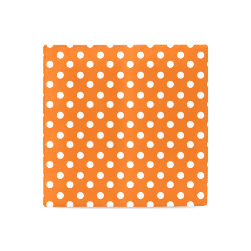 Orange Polka Dots Women's Leather Wallet (Model 1611)