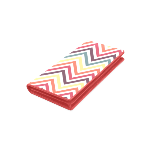 Colorful Modern Chevron Women's Leather Wallet (Model 1611)