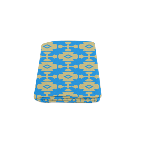 Blue Gold Geometric Blanket 50"x60"