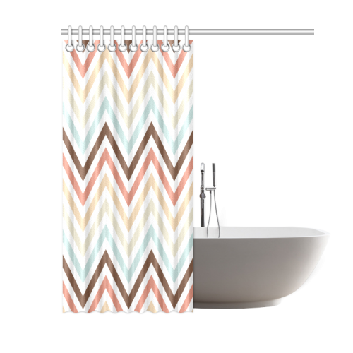 Choco Latte Chevron Shower Curtain 60"x72"