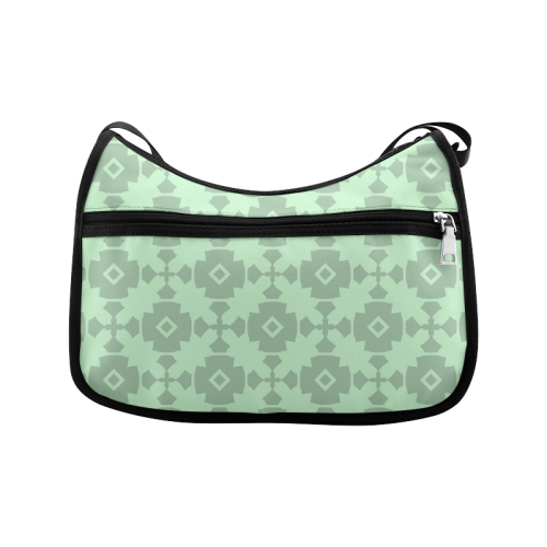 Mint Green Geometric Tile Pattern Crossbody Bags (Model 1616)