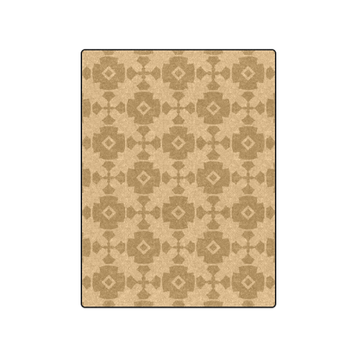 Dark tan Geometric Tile Pattern Blanket 50"x60"