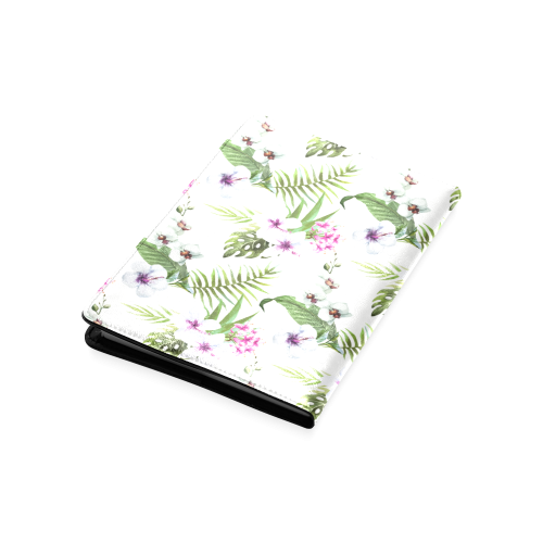 Tropical Hibiscus and Palm Leaves Custom NoteBook A5