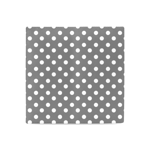 Gray Polka Dots Women's Leather Wallet (Model 1611)