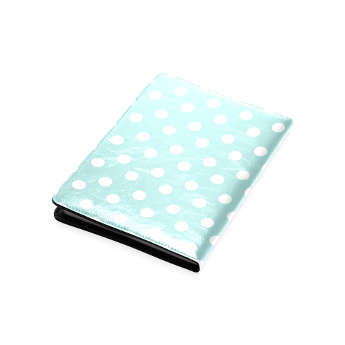 Light Blue Polka Dots Custom NoteBook A5