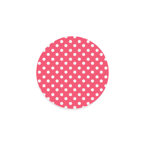 Indian Red Polka Dots Round Coaster
