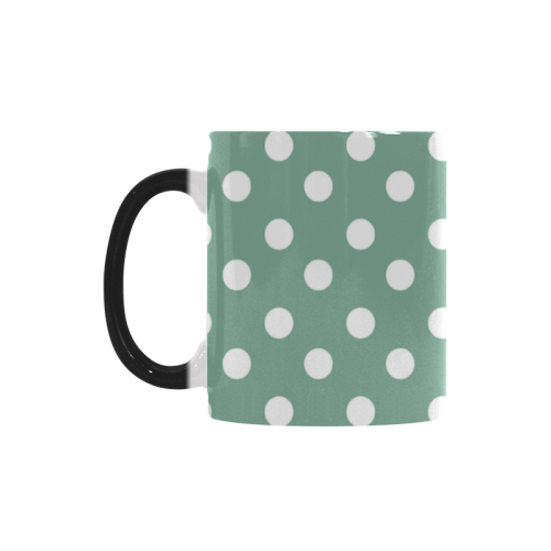 Mint Polka Dots Custom Morphing Mug