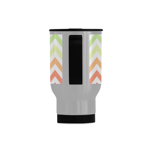 Chic Chevron Travel Mug (Silver) (14 Oz)