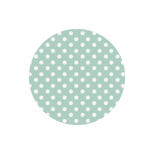 Aqua Polka Dots Round Mousepad