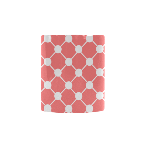 Coral Trellis Dots Custom Morphing Mug