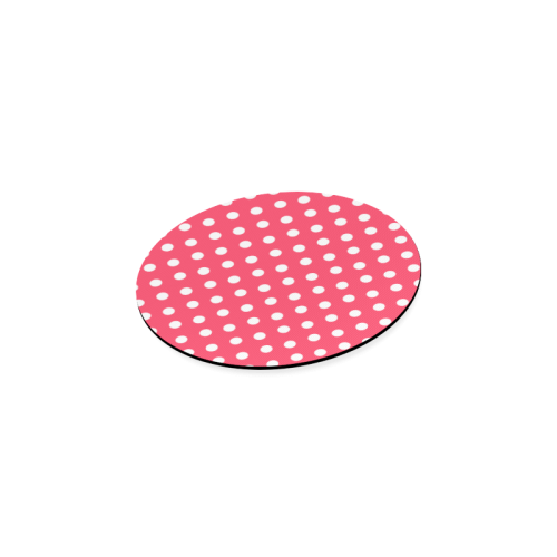 Indian Red Polka Dots Round Coaster