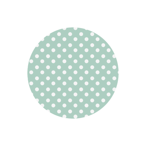 Aqua Polka Dots Round Mousepad