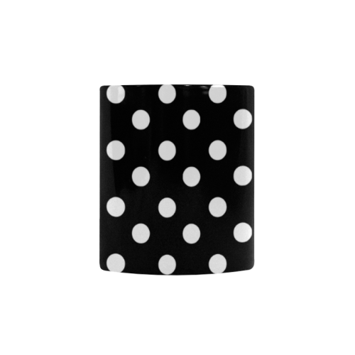 Black Polka Dots Custom Morphing Mug